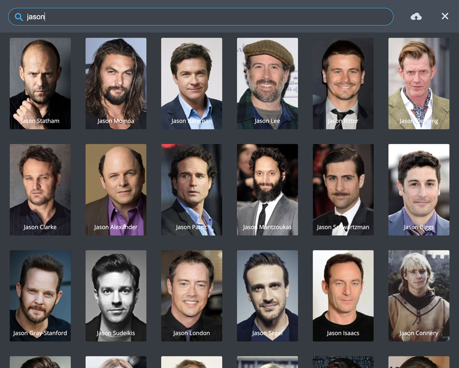 Actor image search