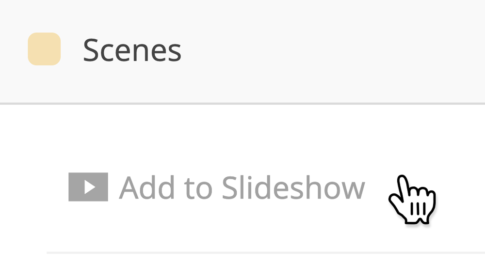 Slideshow toggle
