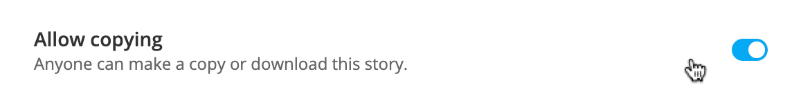 Allow copying toggle