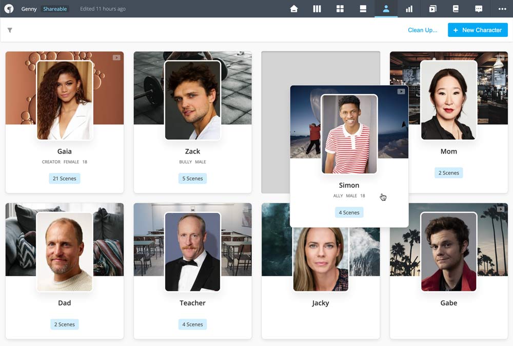 Reordering characters