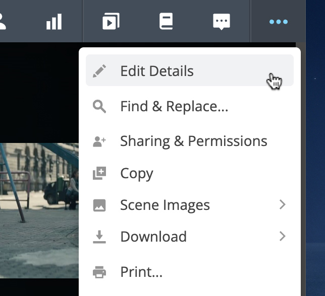 Edit Details option