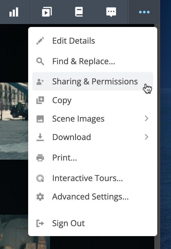 Sharing & Permissions option