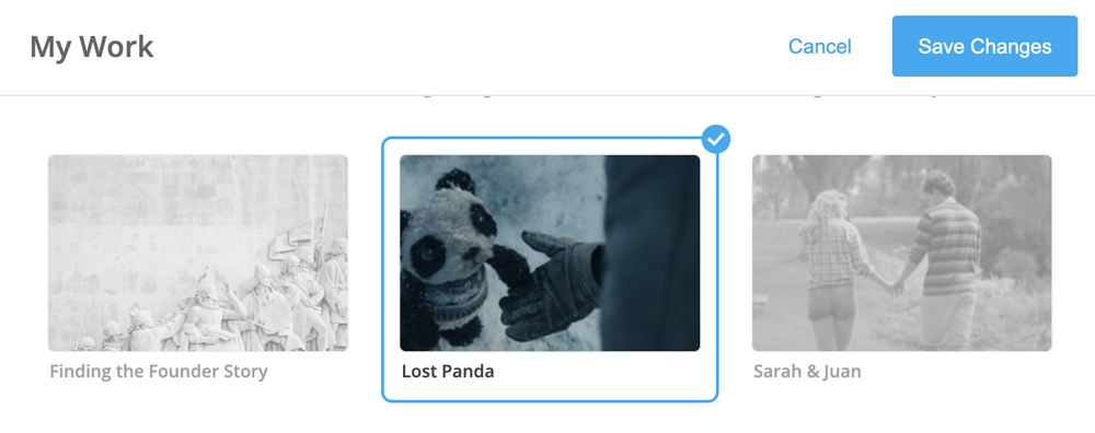 Selecting stories for profile
