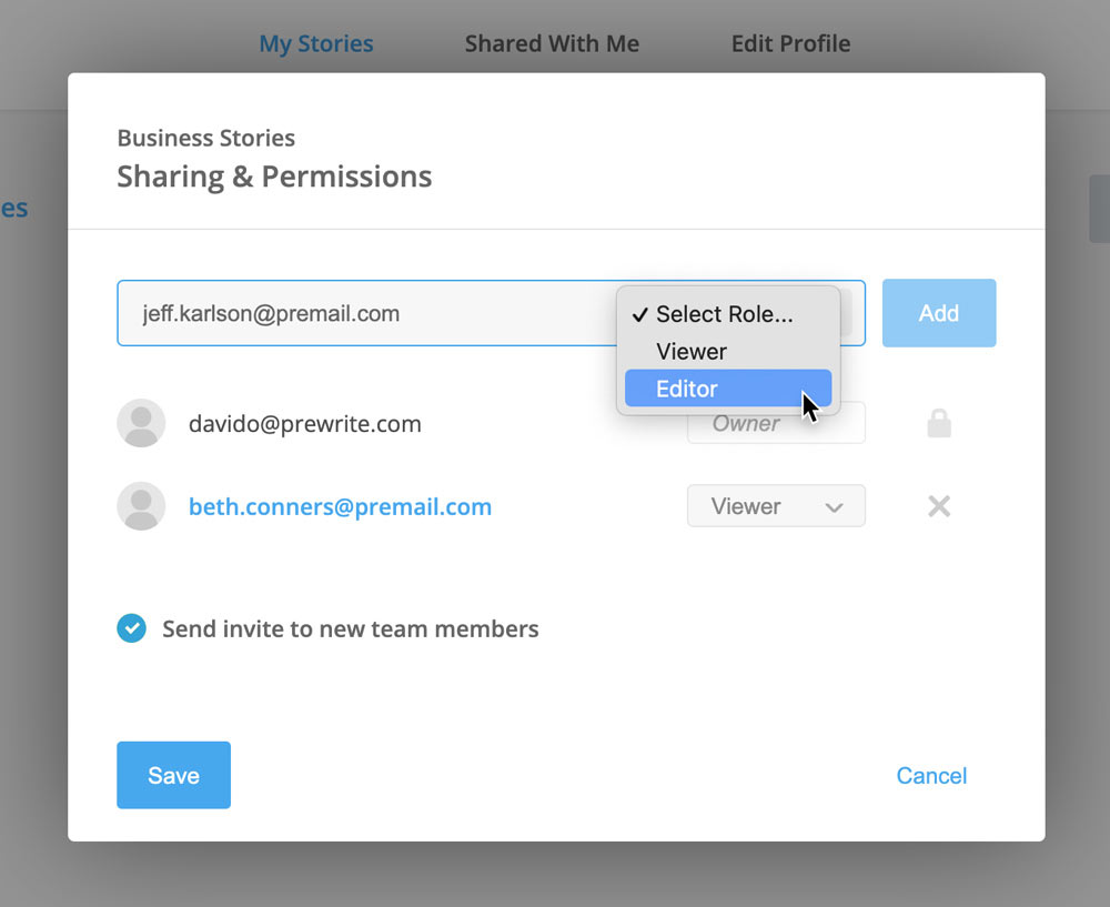 Share folder window